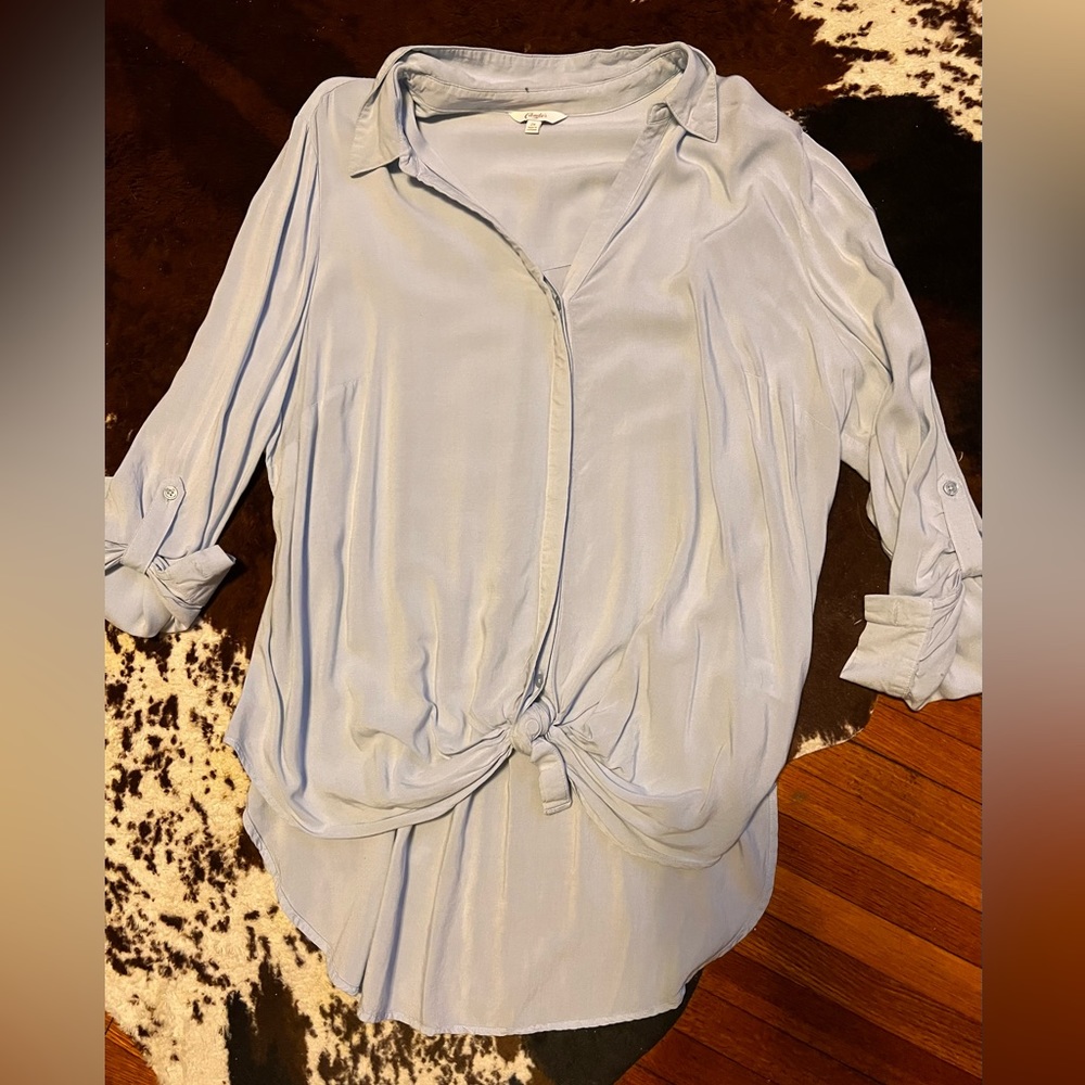 Candies high low button up dress shirt